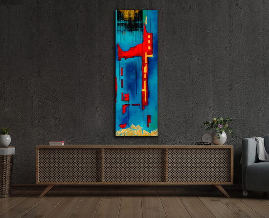 Plexikép - 142x47 cm - A láthatatlan város falai